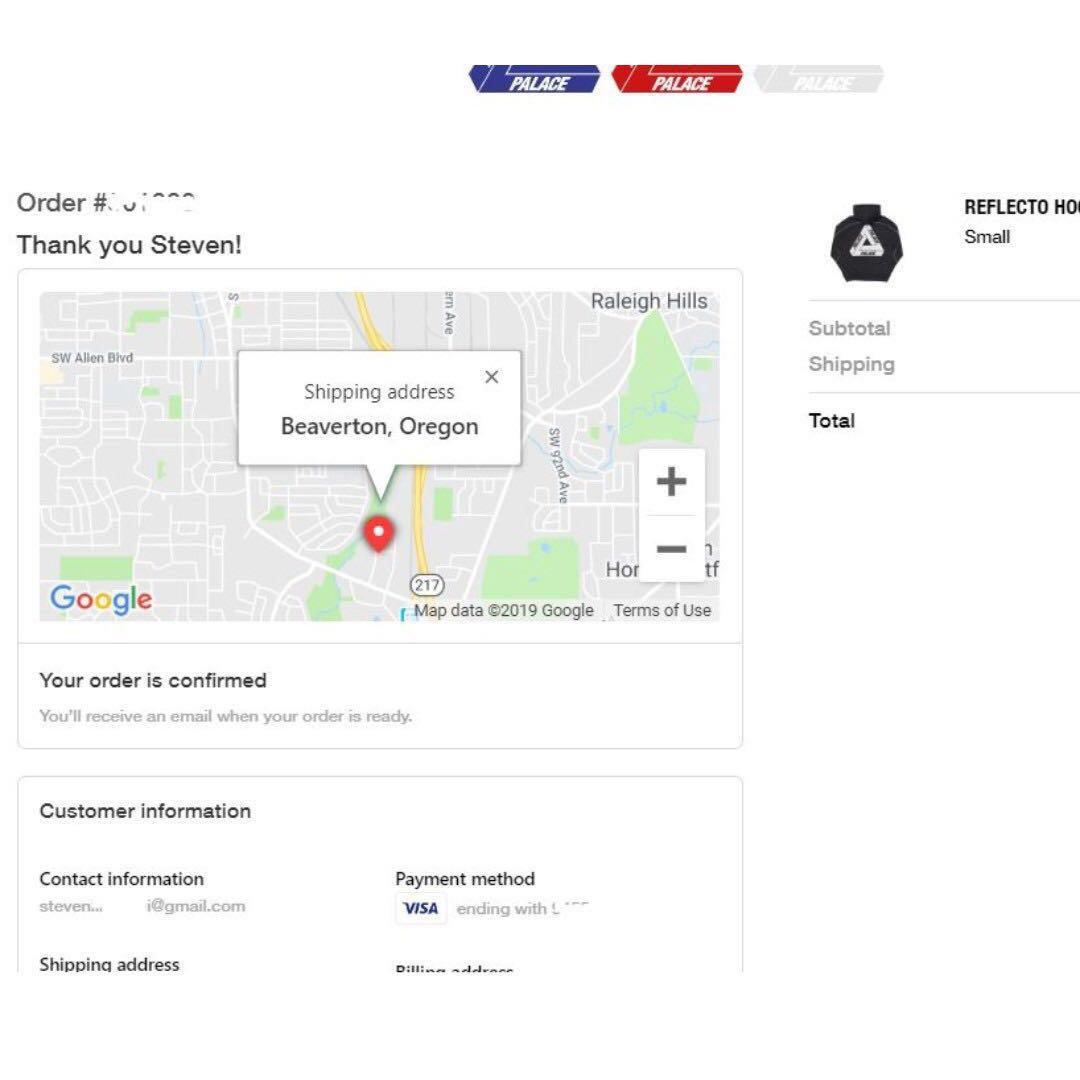 palace reflecto hood black