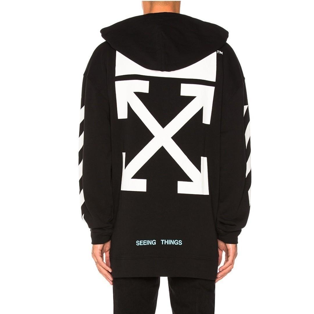 RARE Off White Diagonal Arrow Hoodie XXS Men s Fashion Tops Sets Hoodies on Carousell