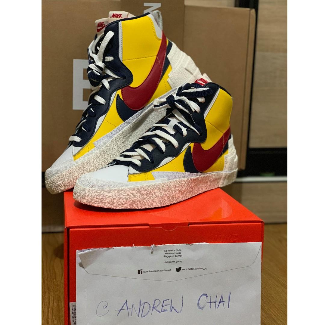 Nike blazer sacai yellow shop