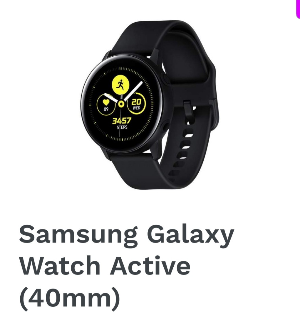 Samsung Galaxy watch Active (black), Luxury, Watches on Carousell