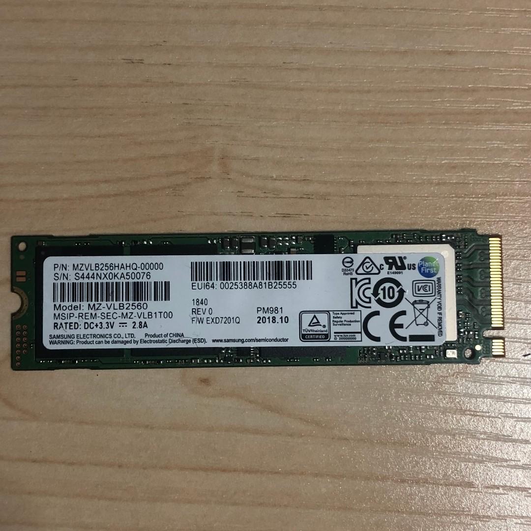 Samsung PM981 256GB M.2 NVME SSD MZVLB256HAHQ