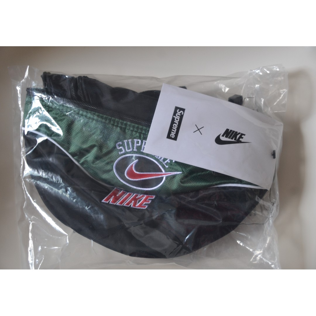 green nike bum bag