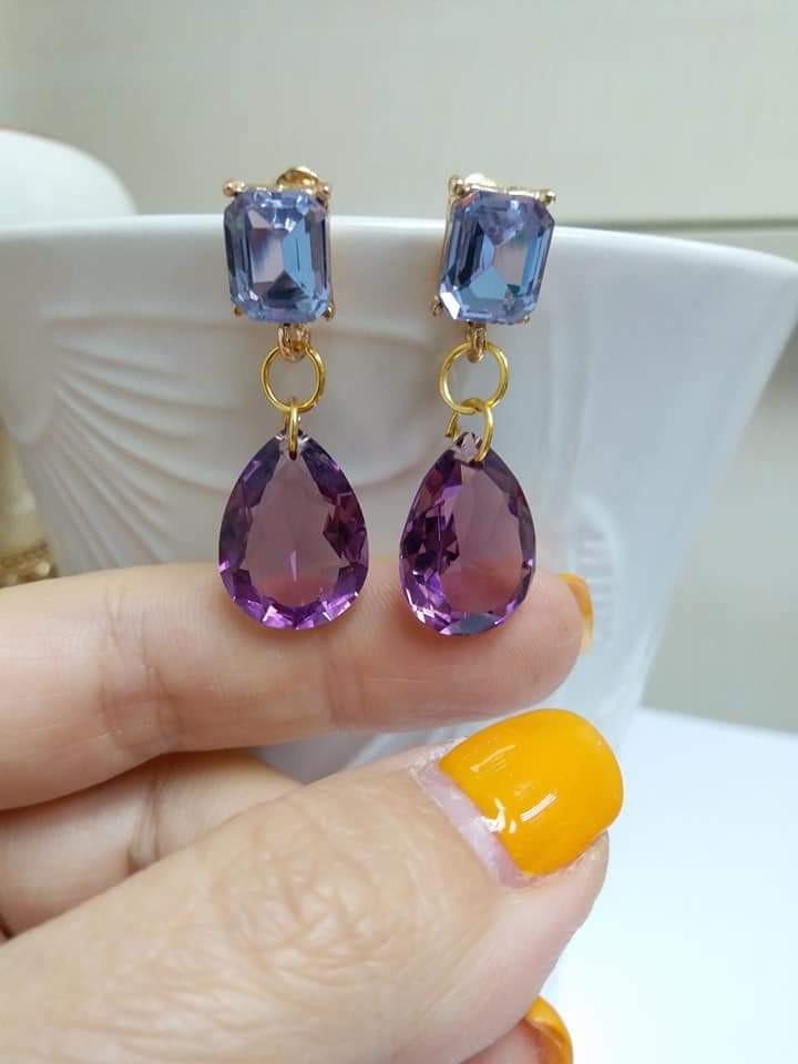 Swarovski amethyst earrings online