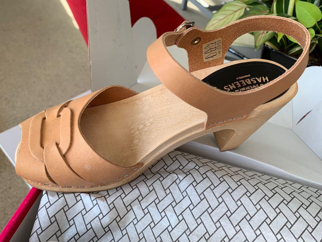 Swedish hasbeens discount peep toe high