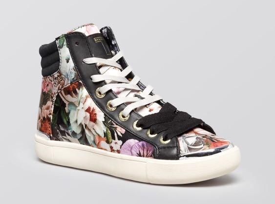 Ted Baker high top floral sneakers 