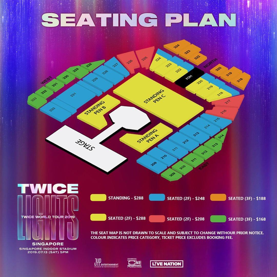 Twice twicelights world tour singapore concert tickets standing pen c