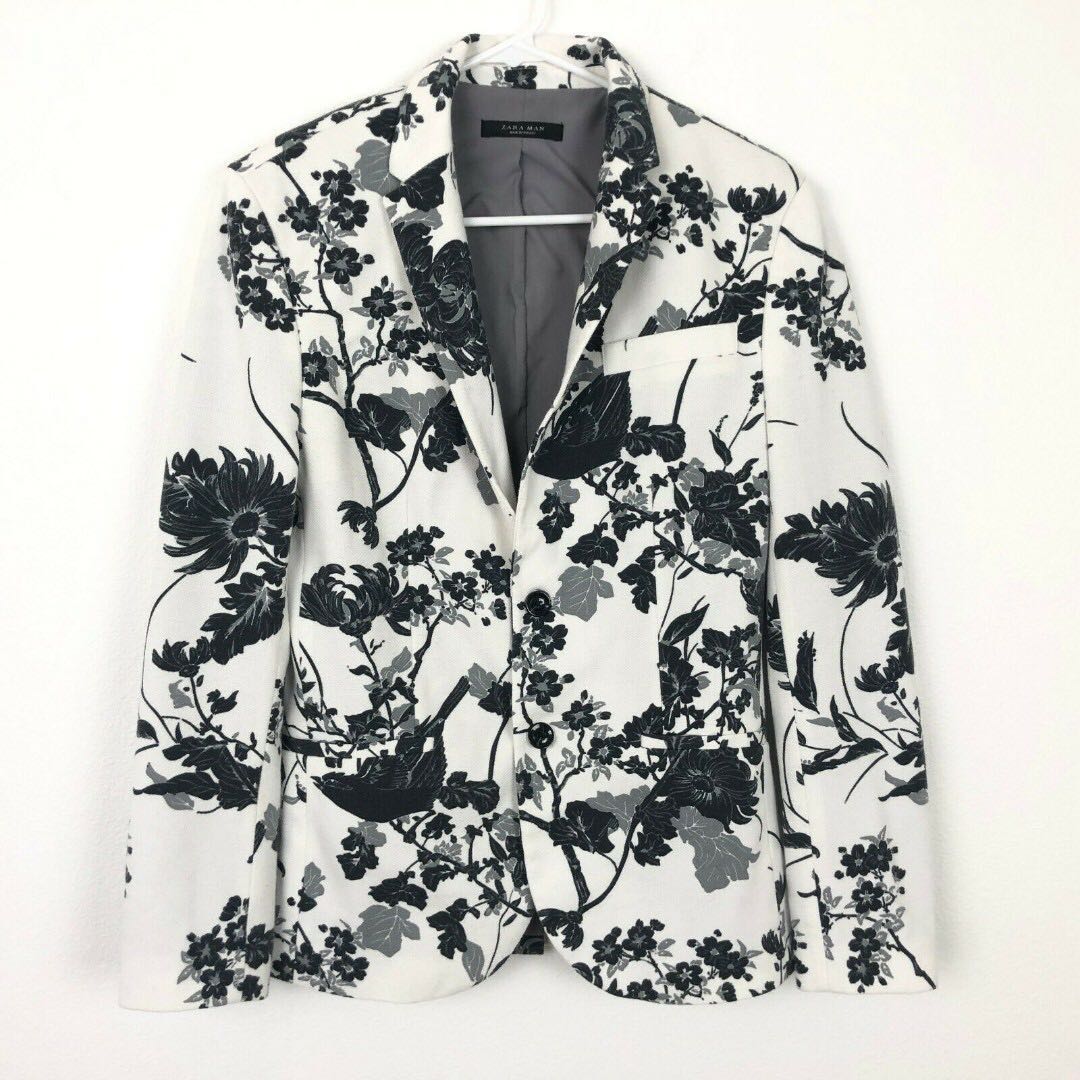 zara man floral jacket