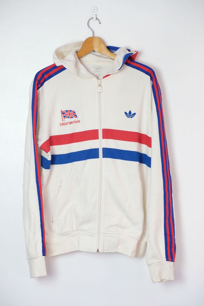 Adidas Great Britain Over Jacket, Women's Fashion, Coats, Jackets and Outerwear on Carousell