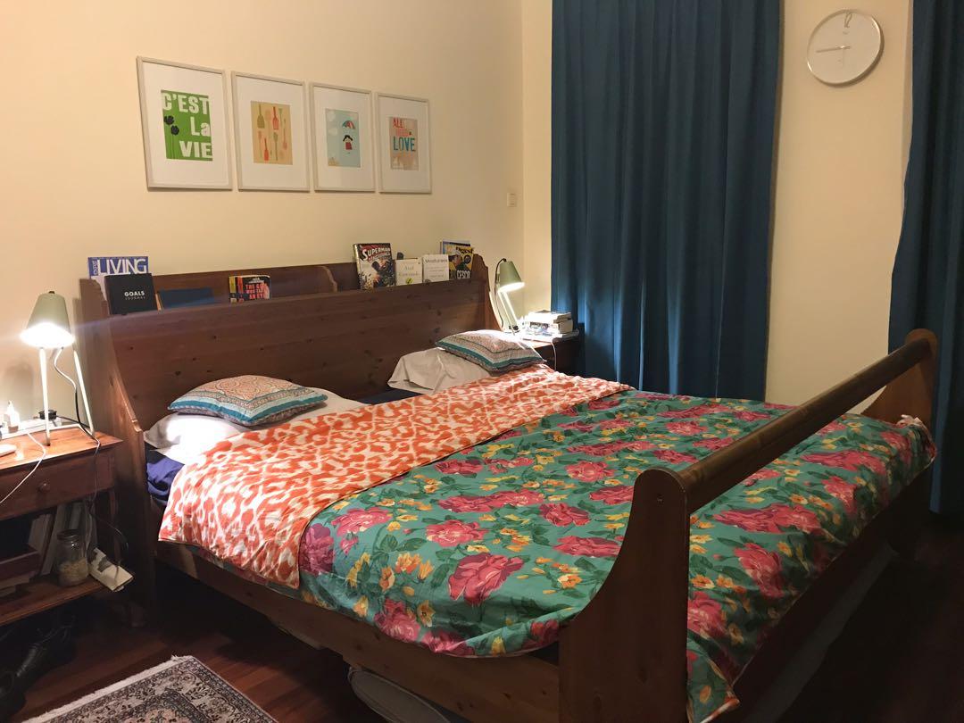 Ikea sleigh bed hot sale frame