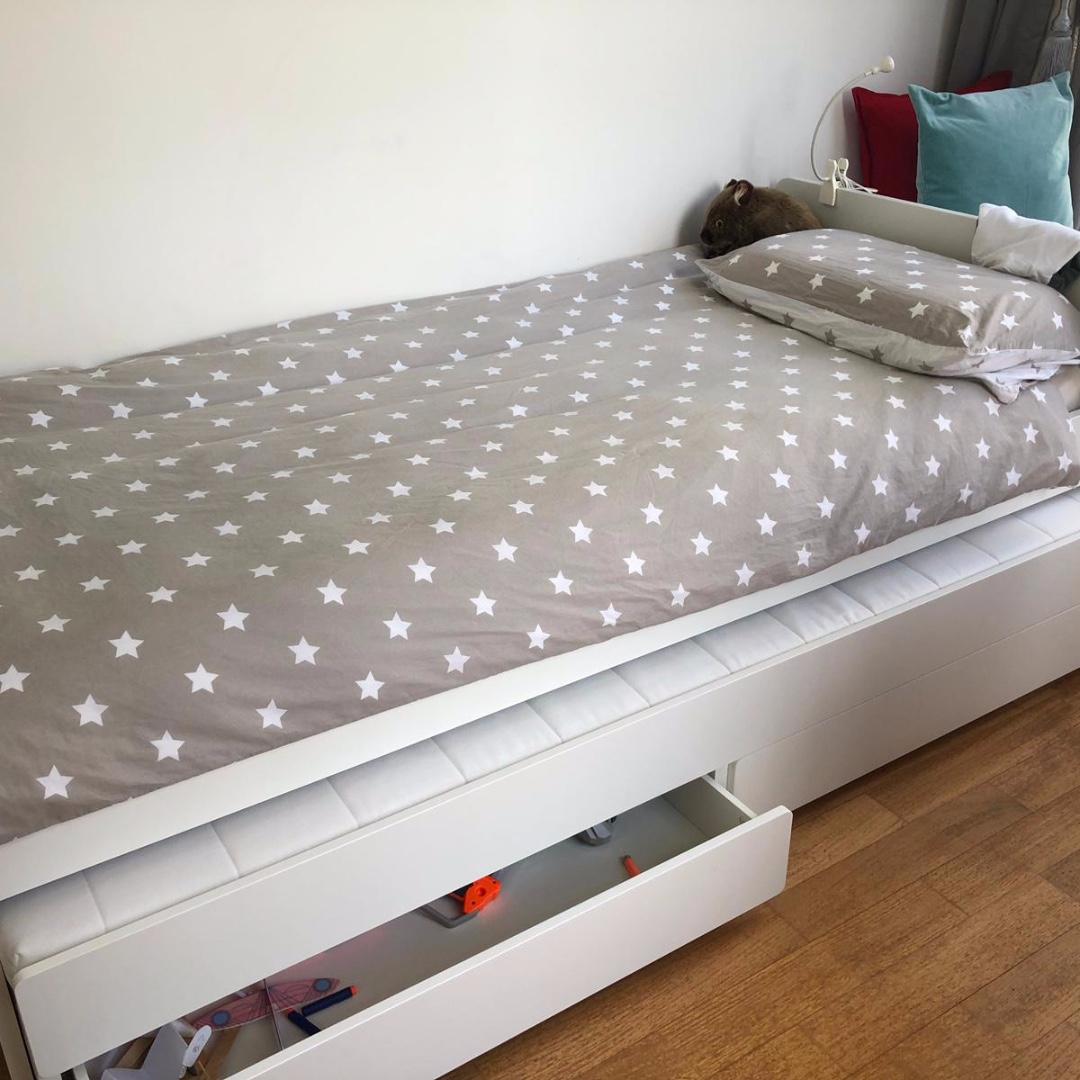 Slakt Bed Frame White Ikea