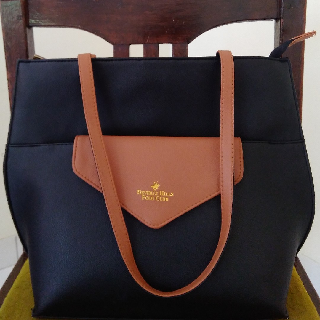 Beverly Hills Polo Club Lattnh708h Hermani Women Tote Bag Black Brown Fesyen Wanita Tas Dompet Di Carousell