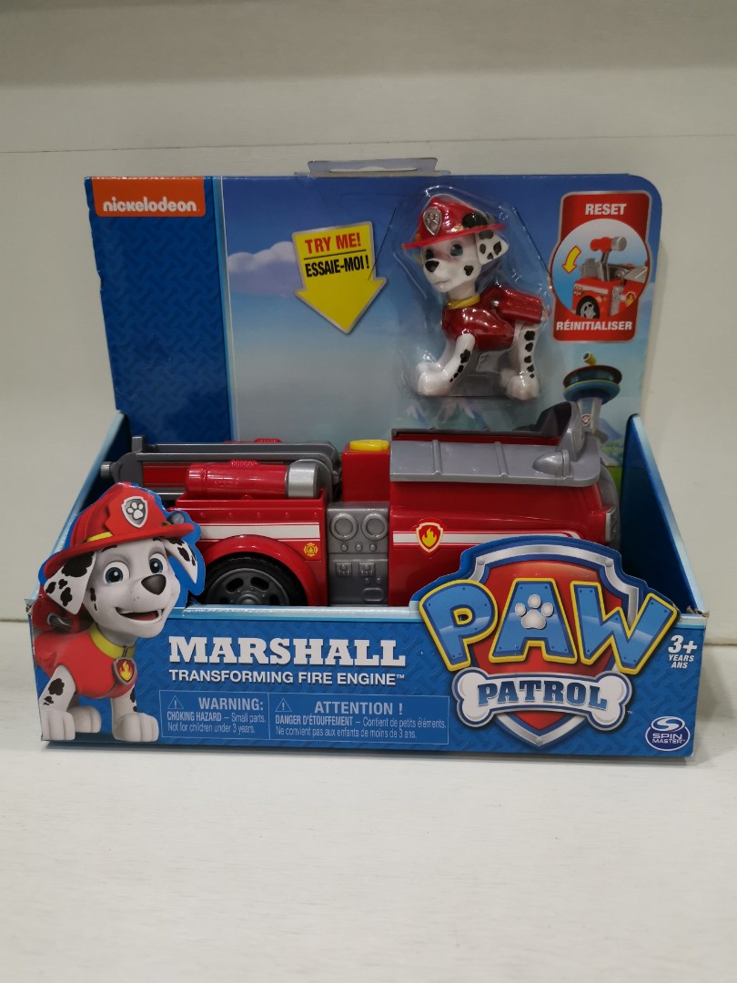 paw patrol marshall transforming fire truck