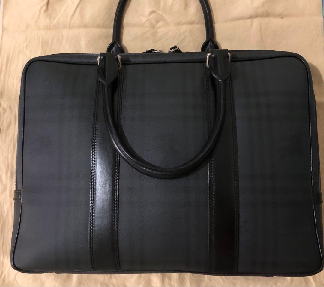 burberry large london check briefcase