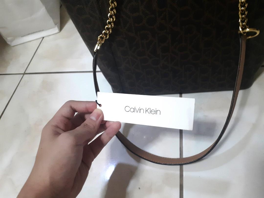 Calvin Klein Hayden Key Item Saffiano Top Zip Chain Crossbody, Camouflage  on Galleon Philippines