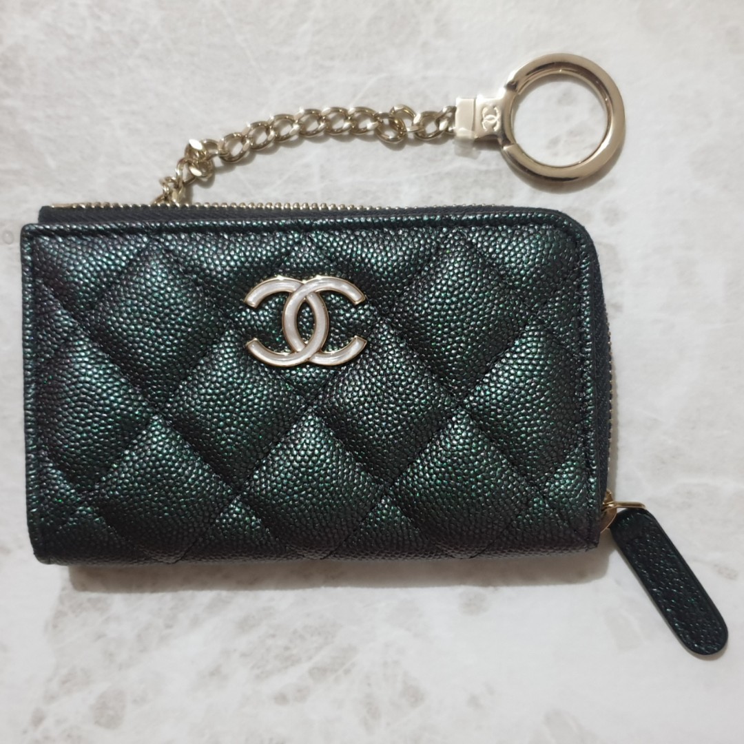 Chanel 19S Iridescent Black O Key Holder Case, Luxury, Bags & Wallets on  Carousell