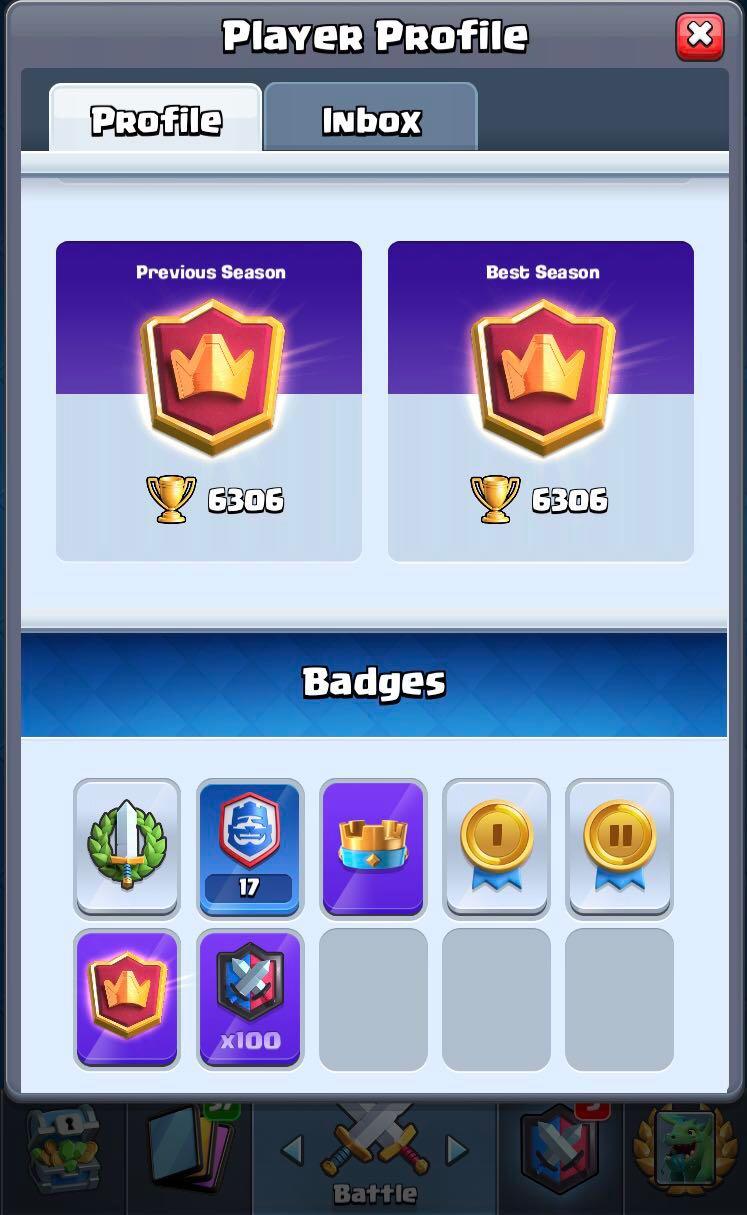 Clash Royale log bait Max account KT-14, Lvl-50 Stacked Account Arena 19