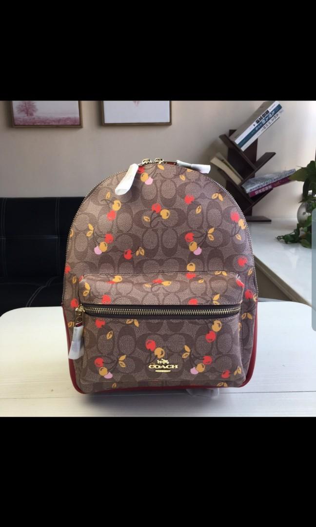 Coach cherry backpack outlet