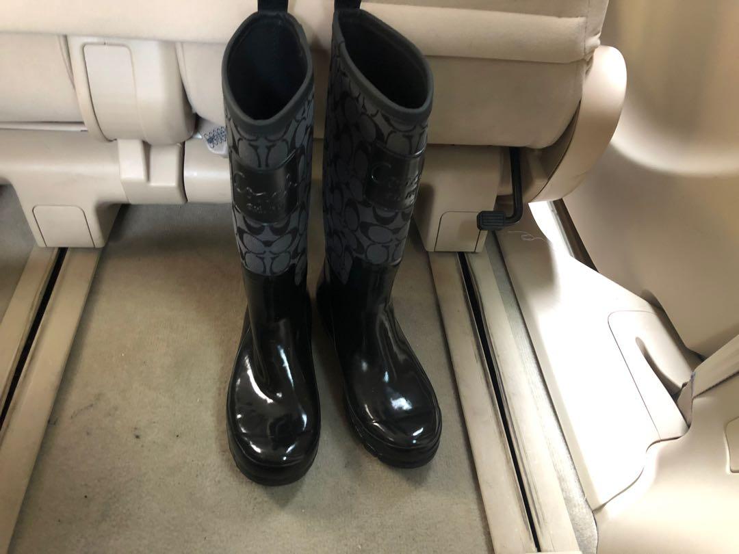 coach rain boots for women