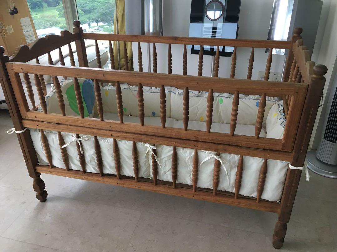 teak crib