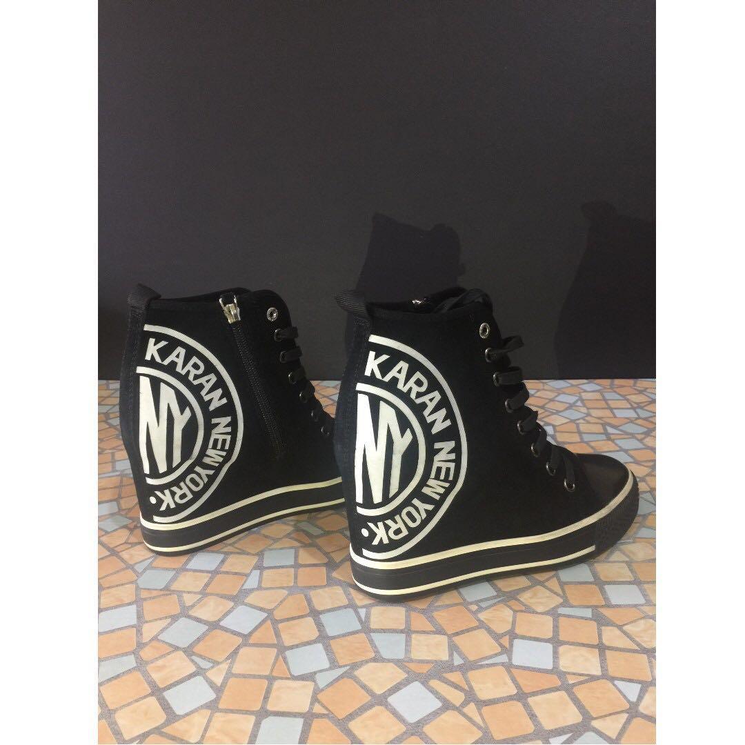 dkny camo wedge sneakers
