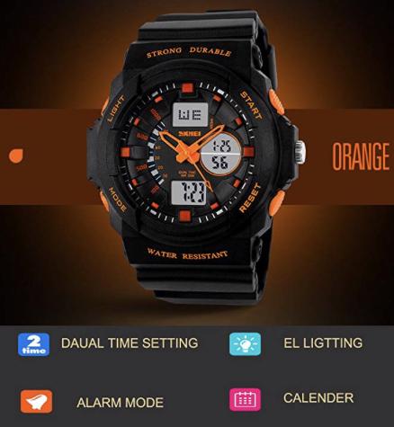 E2343 TOPCABIN Swim Watch Digital Analog Kids Teenager Boys Girls Sport Digital Watch with Alarm Stopwatch Chronograph 50m Water Proof Wristwatch Electronic Sport Watch for Boy Kids Children Mobile Ph...
