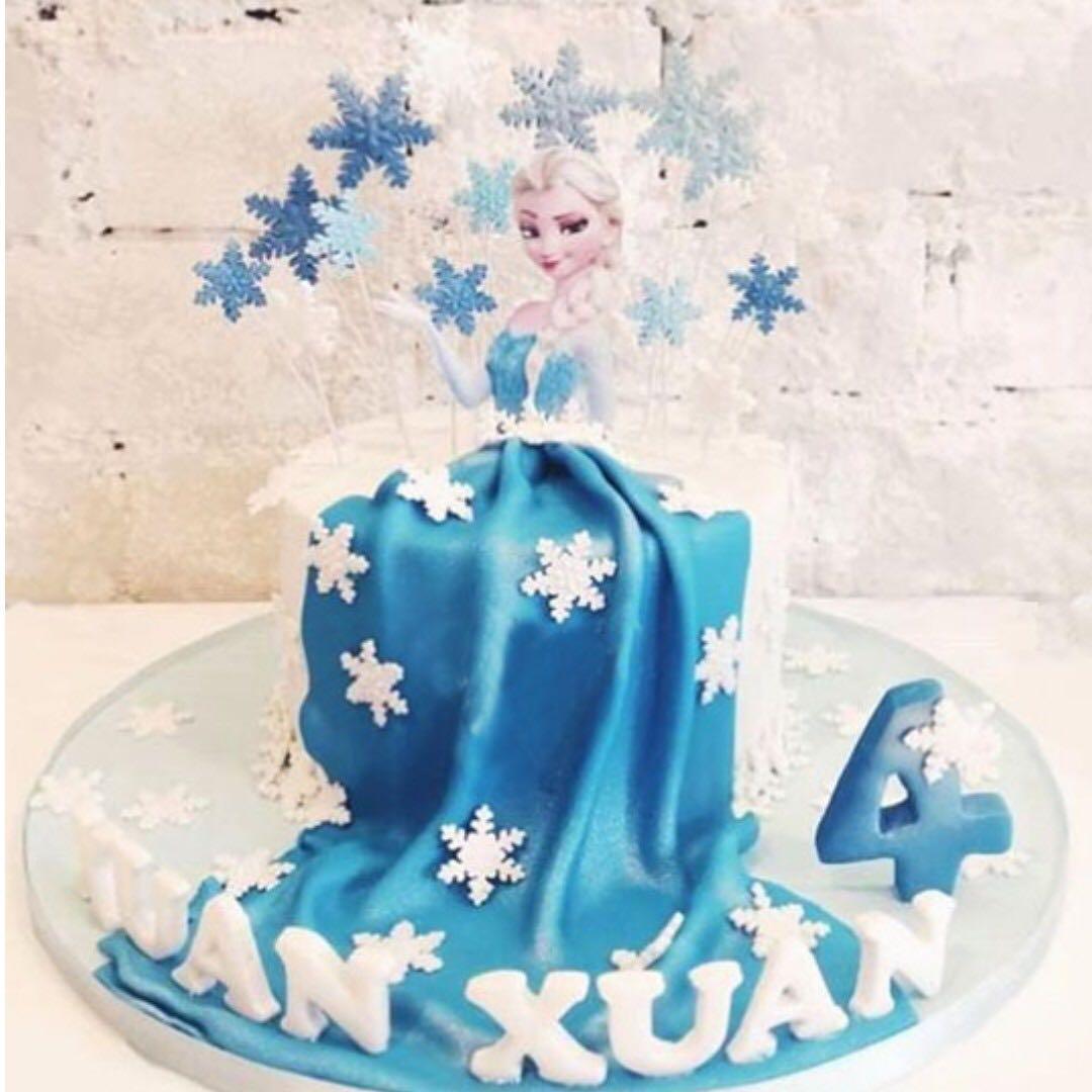 Elsa Frozen Cake Food Drinks Baked Goods On Carousell