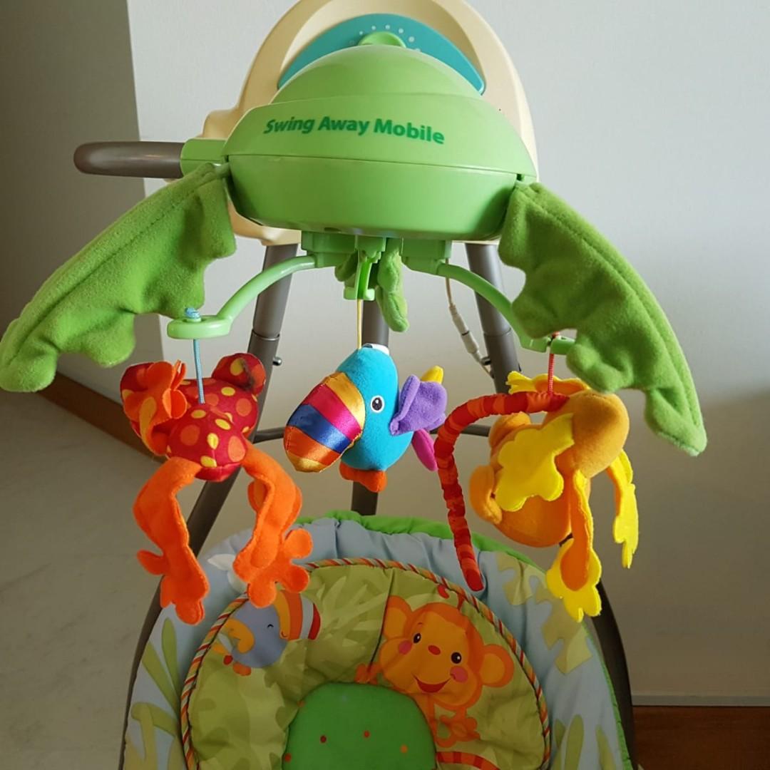 Fisher price cradle n swing rainforest sales