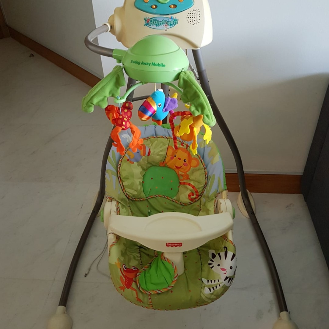 Fisher price cradle n swing rainforest on sale