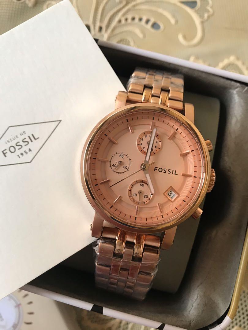 Fossil Watch boyfriends Gold new 