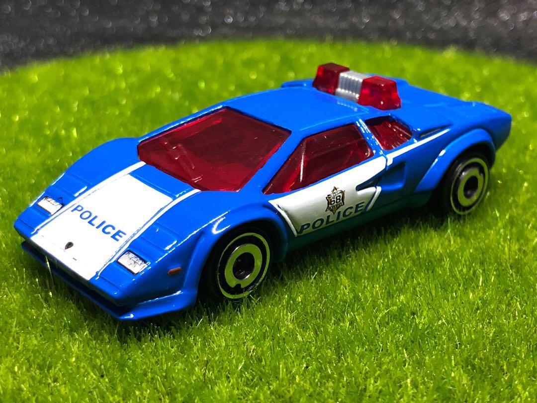 Hot wheels lamborghini countach police car blue online