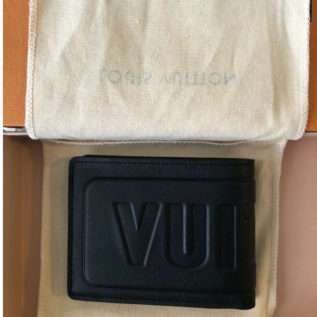 Louis Vuitton Men's Black Leather Multiple Wallet Dark Infinity