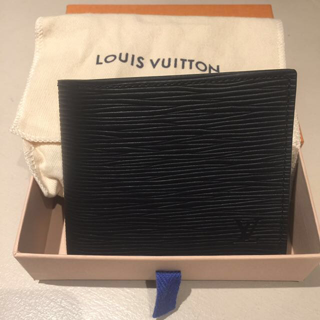LOUIS VUITTON LV Epi Portefeuille Marco Used Wallet Black Vintage M62289  #BM848