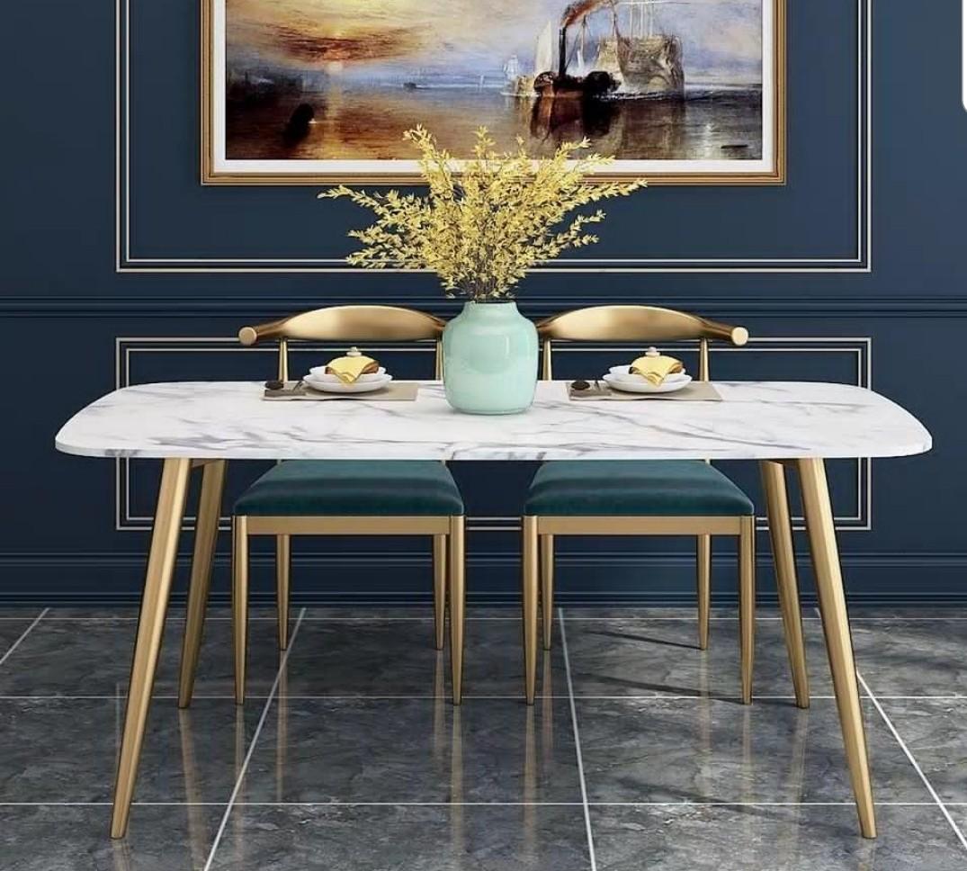Table with discount gold legs
