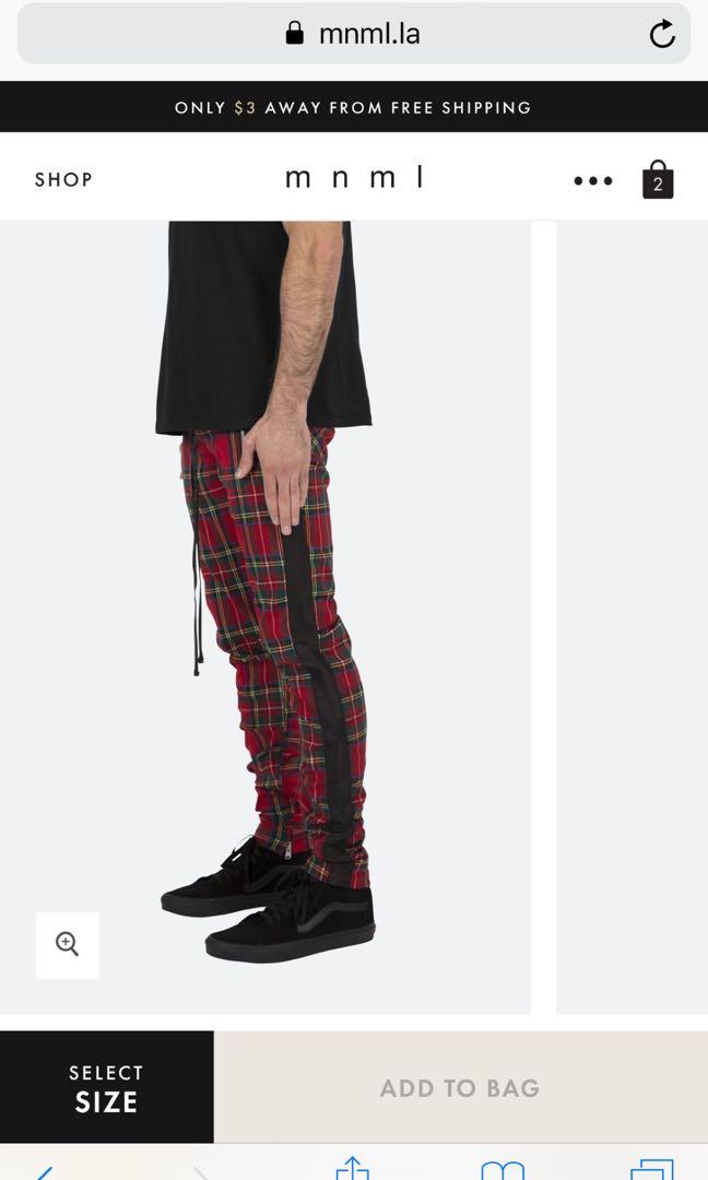 Mnml red track pants store