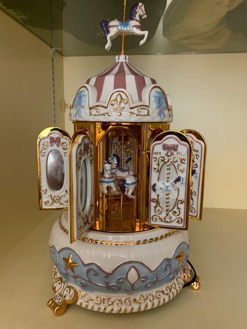 Mr Christmas Gold Label Collection Carillon Carousel Porcelain Musical Display With Ac Adapter Vintage Collectibles Vintage Collectibles On Carousell