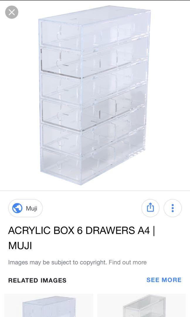 Muji Acrylic Storage Drawers Furniture Shelves Drawers On