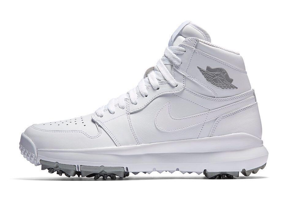 Nike Air Jordan 1 white golf shoe, Men 