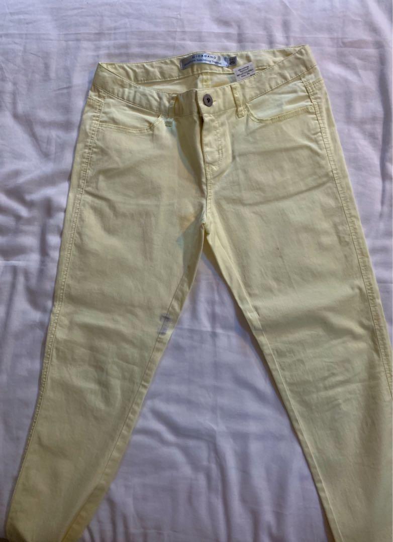 pale yellow skinny jeans