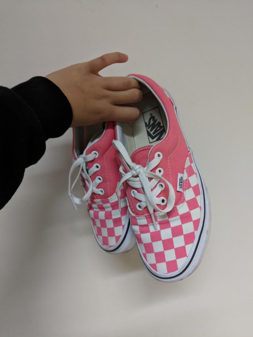 pink checkered vans