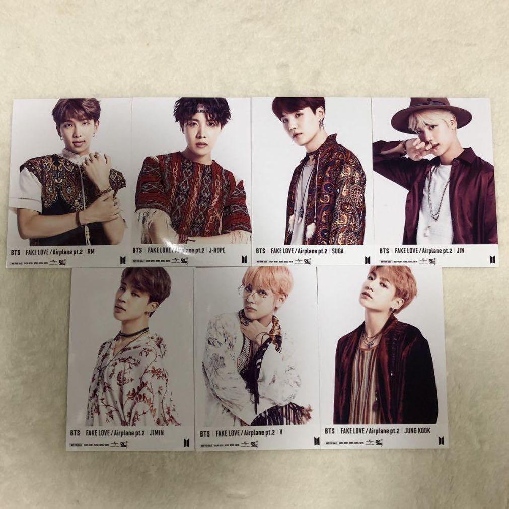 Po Bts Fake Love Japanese Version 7pcs Raw Photo Hobbies Toys Memorabilia Collectibles K Wave On Carousell