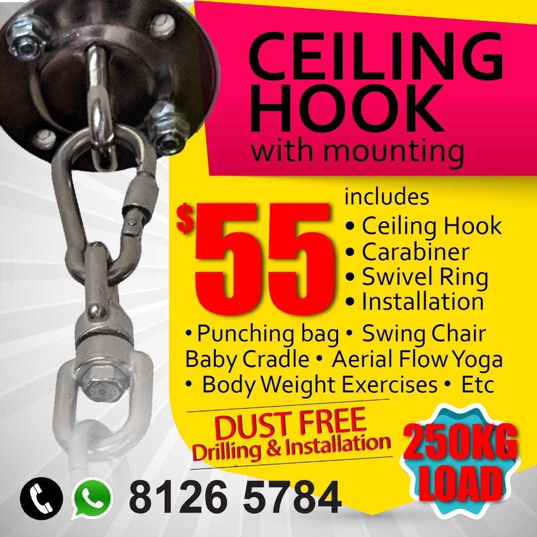 Punching Bag Ceiling Hook With Installation Sports Weights