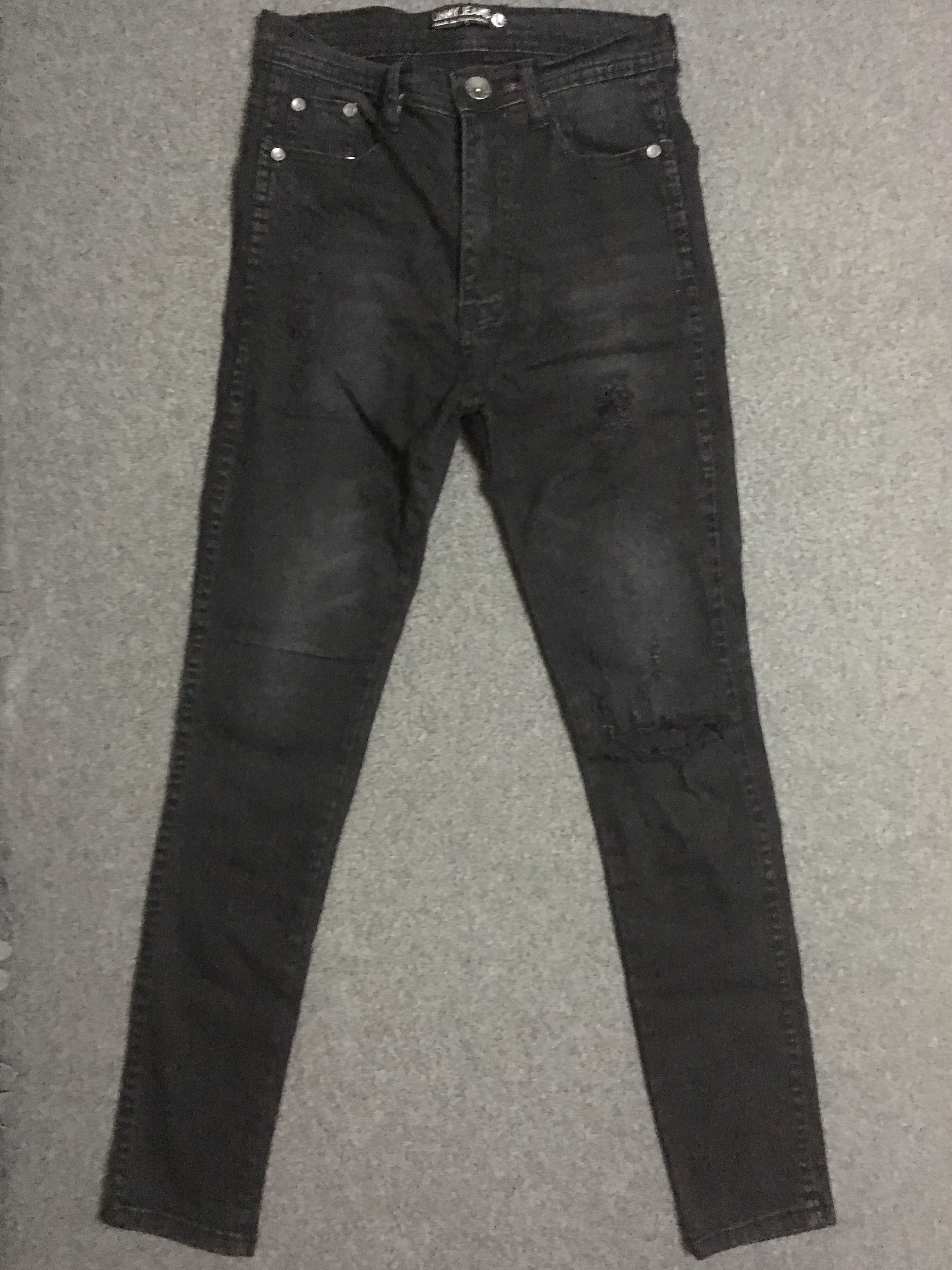 slightly distressed jeans