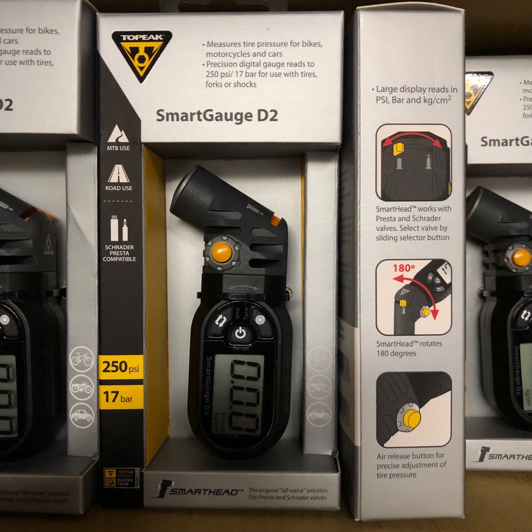 topeak d2 smart head digital pressure gauge
