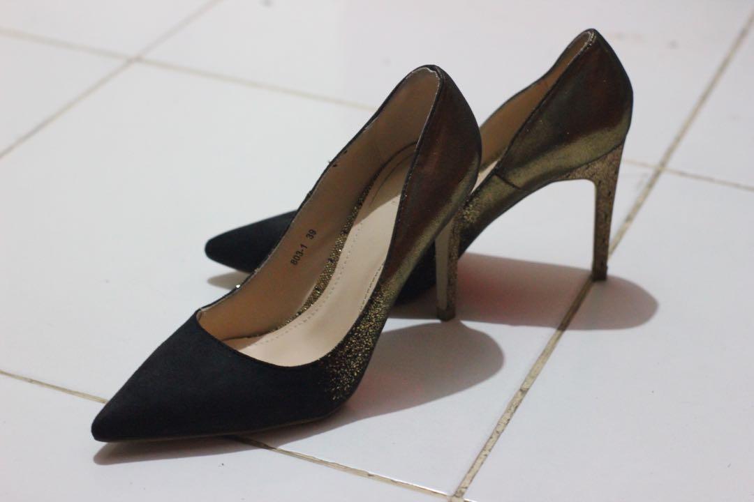 Sepatu Hak Tinggi High Heels Hitam Fesyen Wanita Sepatu Di Carousell