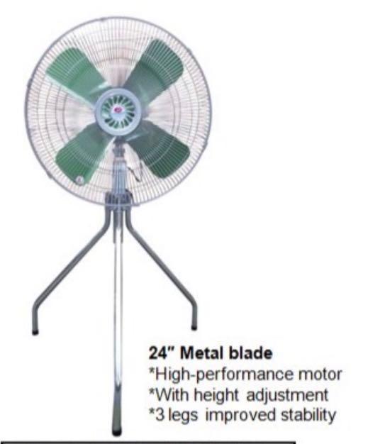 Standard Industrial Fan 24”, Furniture & Home Living, Office Furniture