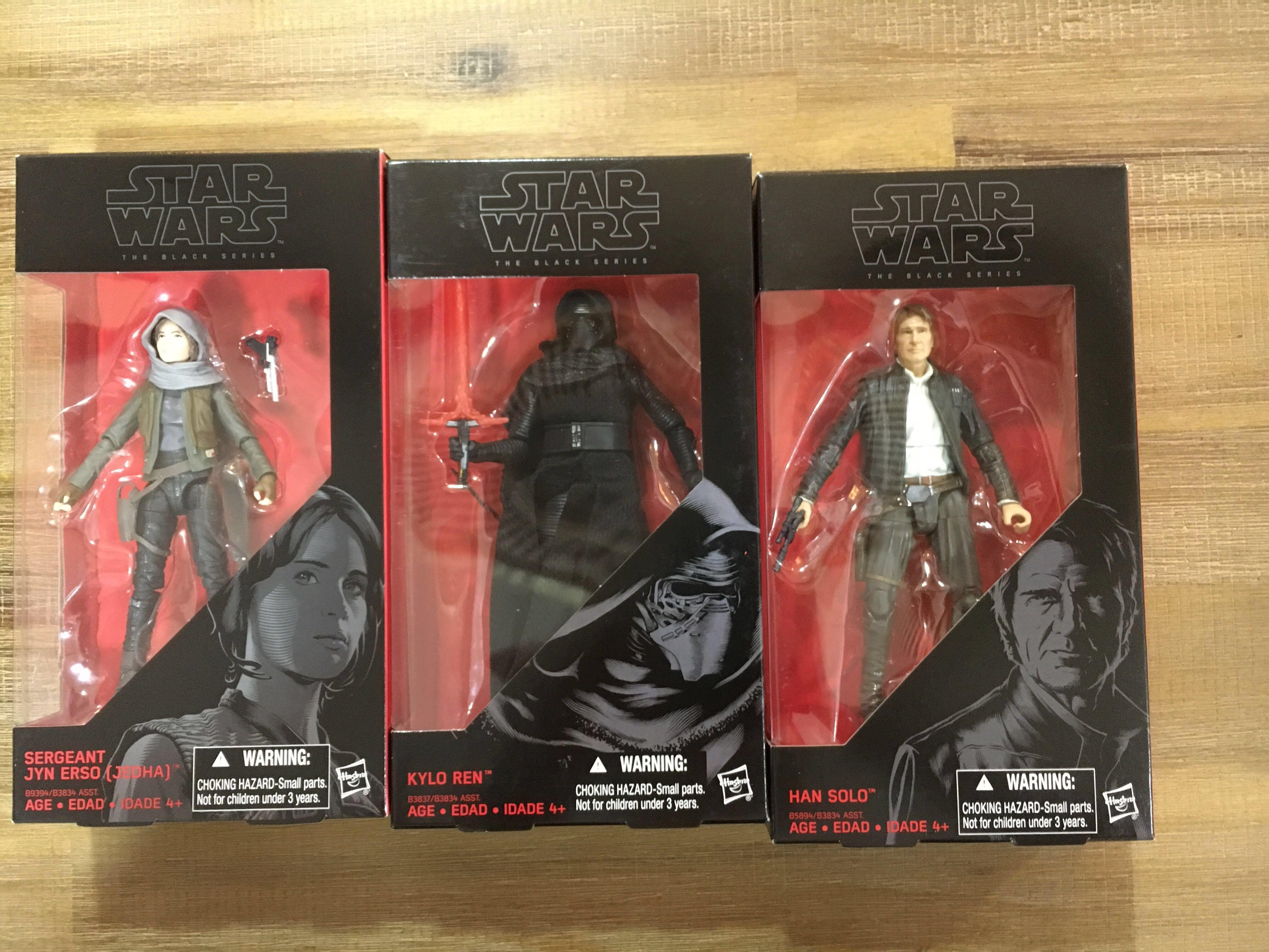 Star Wars Black Series 6 Inch Kylo Ren Jyn Erso Han Solo New Toys Games Bricks Figurines On Carousell