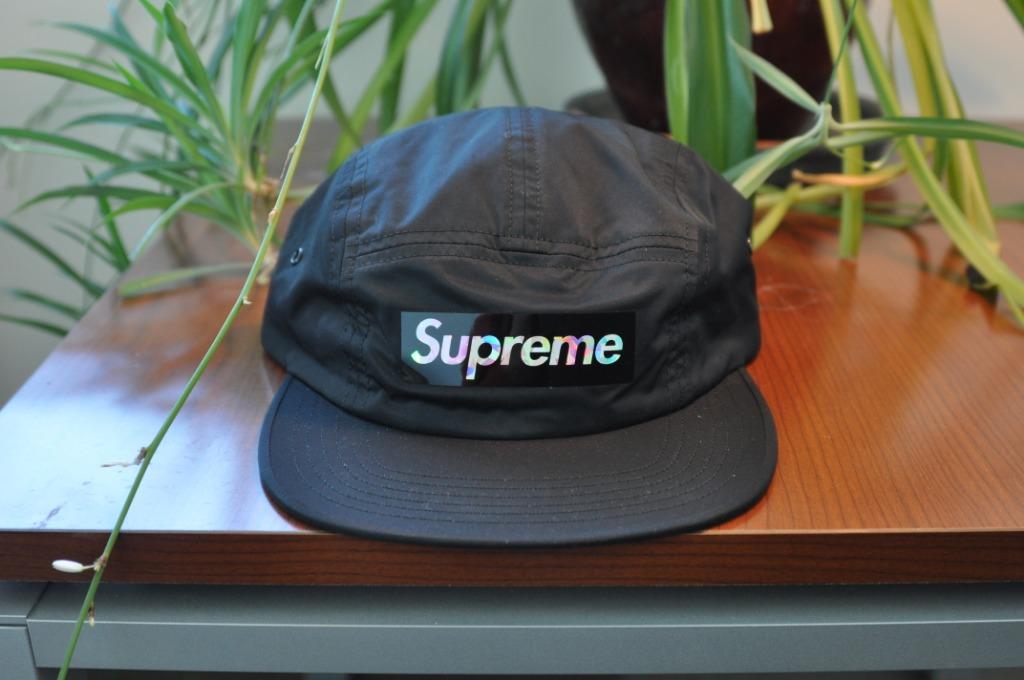 Supreme Holographic Logo Camp Cap Black, Men's Fashion, Watches