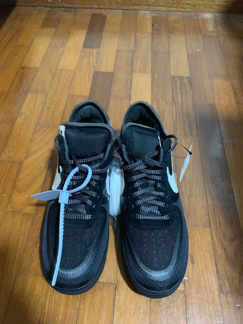 Af1 x off outlet white 2.0 black cone