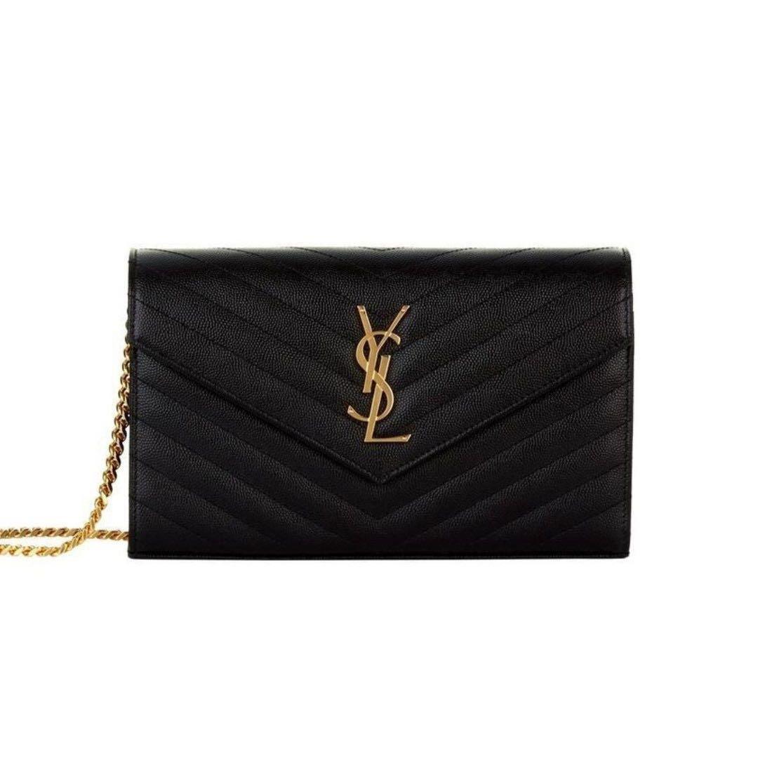 ysl wallet on chain black on black