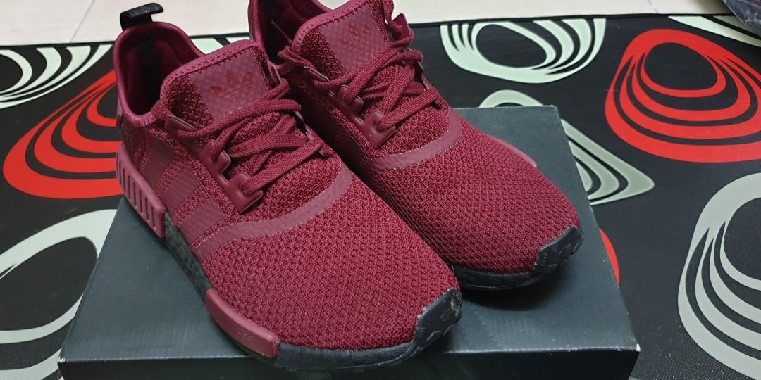 Adidas nmd r1 new arrivals black boost deep red